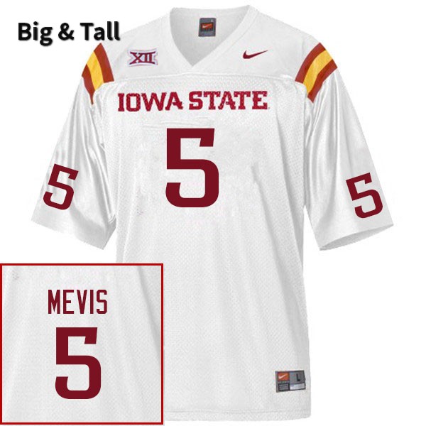 Iowa State Cyclones Men's #5 Andrew Mevis Nike NCAA Authentic White Big & Tall College Stitched Football Jersey HM42M82CQ